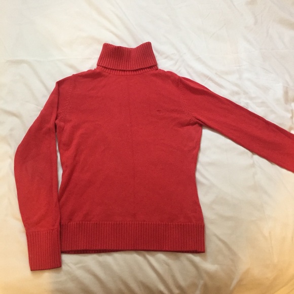 Hot pink long sleeve turtleneck warm sweater - Picture 1 of 5